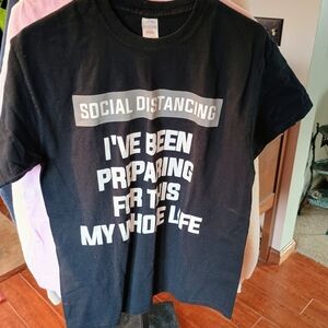 Gildan Black Social Distancing Tee